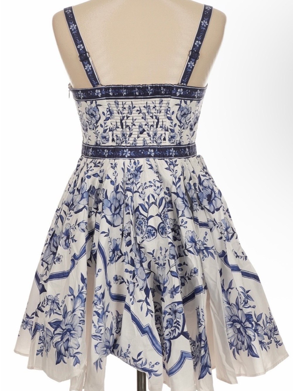 FARM Rio Blue and White Floral Button-Front Mini Dress - Picture 2 of 7
